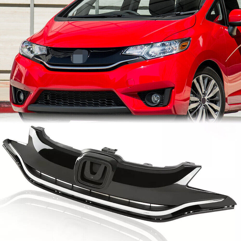 For Honda FIT EX 2015-2017 Front Bumper Upper Grille + Fog Light Kit+4 Brackets