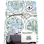 Tommy Bahama Green Blue Circle Medallion Watercolor Tablecloth 60x120 Summer