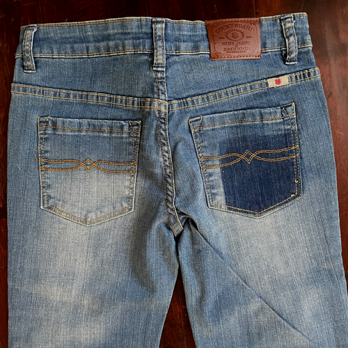 Lucky Brand Girls Patchwork Classic Cate Skinny Blue Denim Jeans Pants Size 16 - Picture 15 of 17