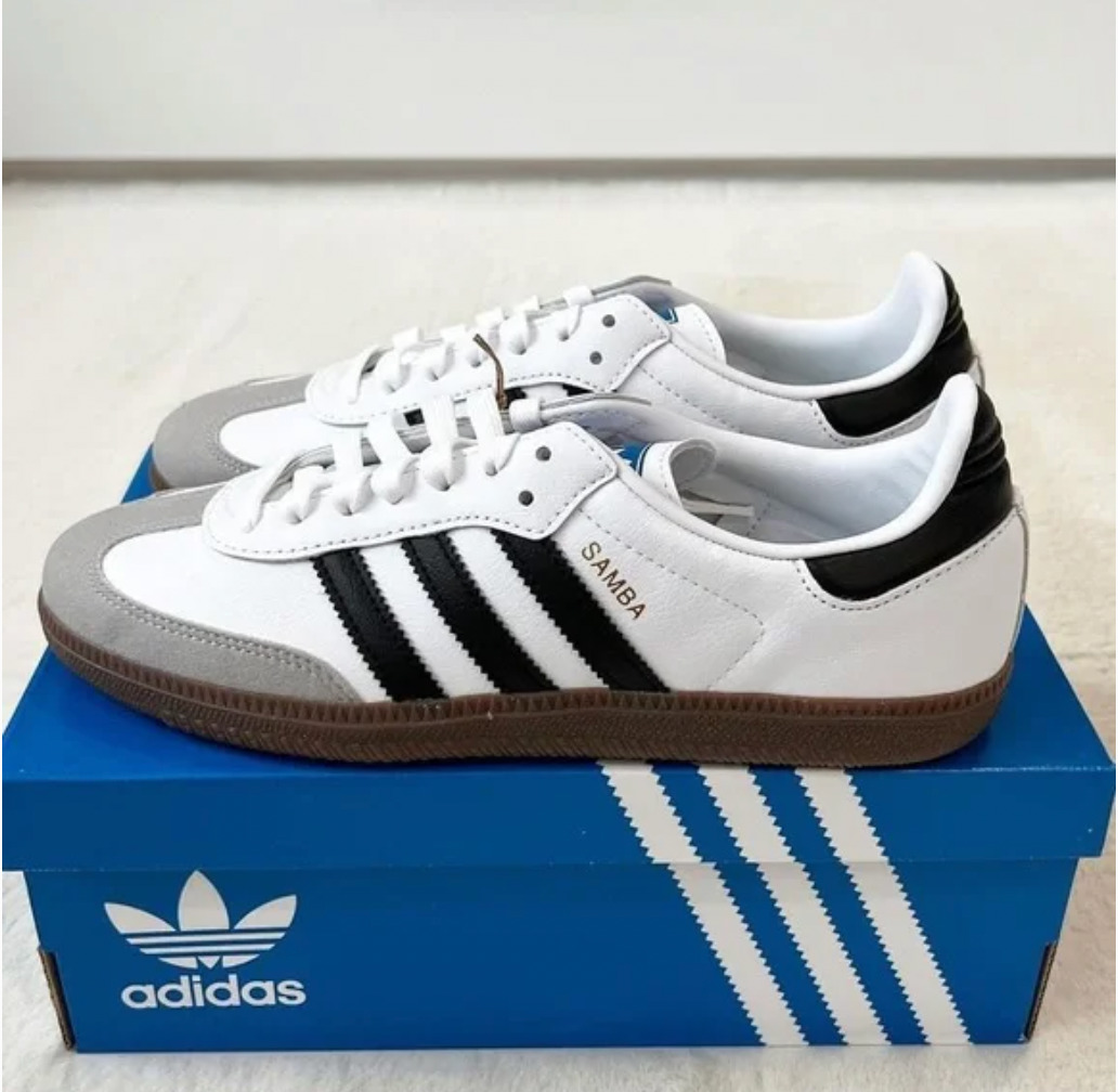 Adidas Samba OG Cloud White Core Black Clear Granite Sneaker Men Sizes 5 -  9 NEW