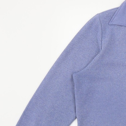 M&Co Womens Blue Collared Cotton Blend Jumper Size XL - Picture 6 of 12
