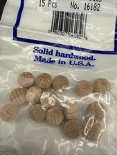 3/8" Oak Hard Wood Round Head Plugs 30 pcs Made in the USA