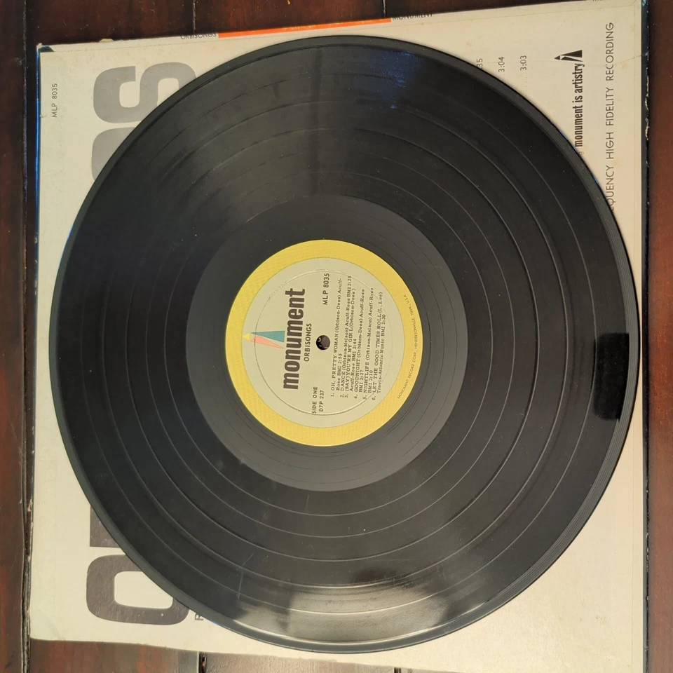 Roy Orbison Orbisongs Vintage Vinyl Lp 1965 Monument Record MLP-8035  Foto 3 de 4