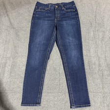 Seven7 Women  s Size 14 Jeans Dark Wash Stretch Slim Fit Denim Tapered Leg