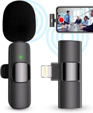 Wireless Lavalier Mic for iPhone/iPad – Omnidirectional, Live Streaming Ready