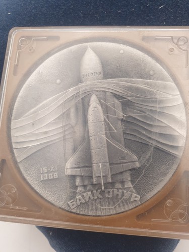Table Medal heavy rocket "Energia", commemorative table medal Baikonur - Bild 4 von 15