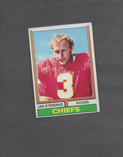 1974 Topps Football Set JAN STENERUD Card # 355