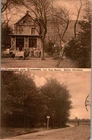 Postcard greetings from Diersfordt Wesel Gasthaus zum Grunewald inh. BUSCH 2 PICTURE 1914