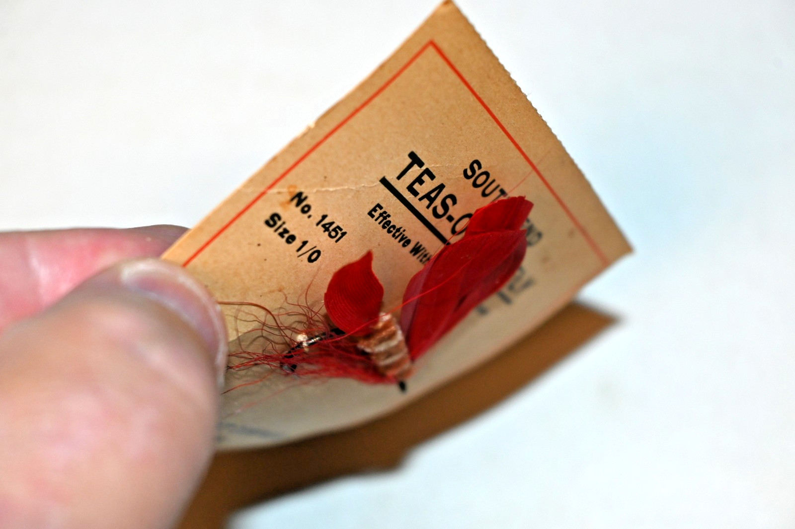 Vintage South Bend Teas-Oreno Fly No. 1451 Size 1/0 on Card NOS