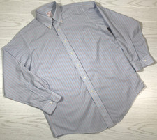 Brooks Brothers Striped Oxford Shirt 15.5/33 Button Down Long Sleeve Business