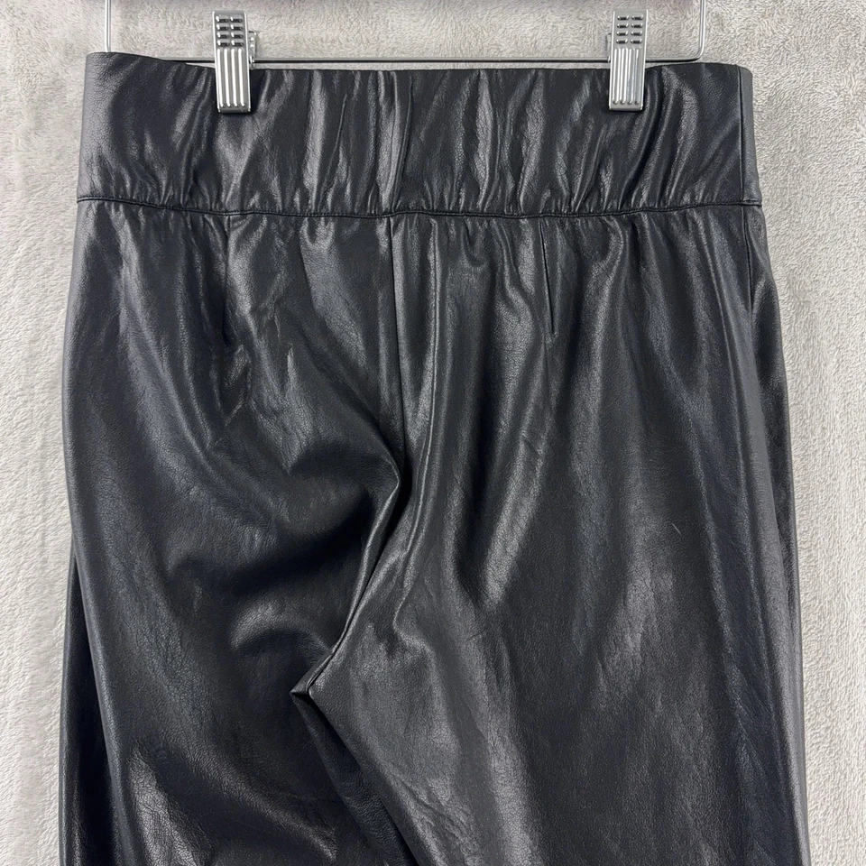 Pantalones Brochu Walker Mujer Talla Pequeña Negro Imitación Cuero Elastizados Foto 4 de 4