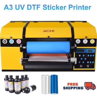 US STOCK New A3 UV DTF Sticker Printer 2PCS XP600 Print Head for DIY Business