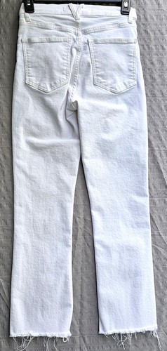 Jeans da barba Veronica donna 26x26 Carly Kick svasati vita alta orlo grezzo pantaloni denim - Foto 5 di 10