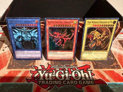 Yu-Gi-Oh! TCG Egyptian God Cards Set Obelisk, Ra, Slifer ULTRA RARE NM