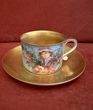 Rosenthal Cup And Saucer 60's Hibel Vertu "Flower Girl" Germany Limited Edition