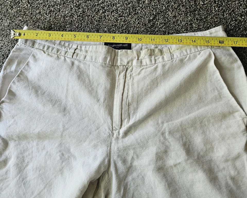 Pantalones cortos para mujer Banana Republic de mezcla de lino talla 8 por encima de la rodilla Foto 4 de 4