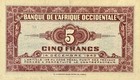 FRENCH WEST AFRICA - World War II - 5 Francs 1942 - Pick-28 - Crisp Uncirculated — photo 2