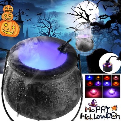 LED Halloween Hexenkessel Nebelmaschine Hexentopf Süssigkeiten Fogger Party Deko