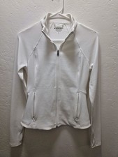Athleta Jacket White Full Zip Womens Jacket Small
