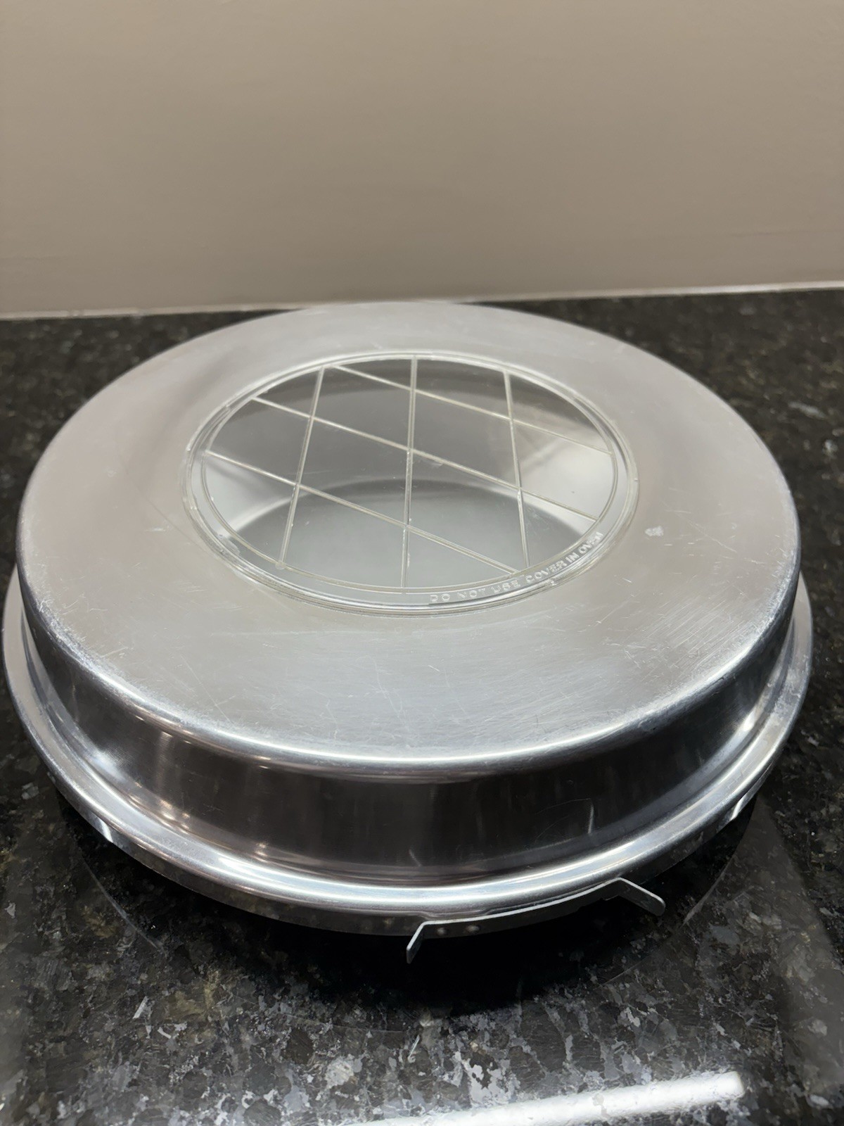 Mirro Covered Pie Pan With Drip Edge See Through Window Locking Edge M-5499