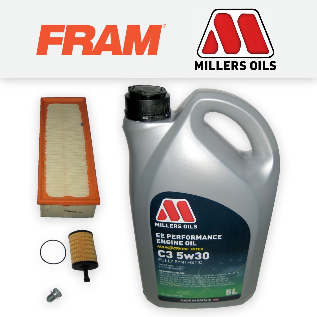 SERVICE KIT for VW PASSAT (3C) 2.0 TDI FRAM OIL AIR FILTERS +EE OIL (2005-2010)