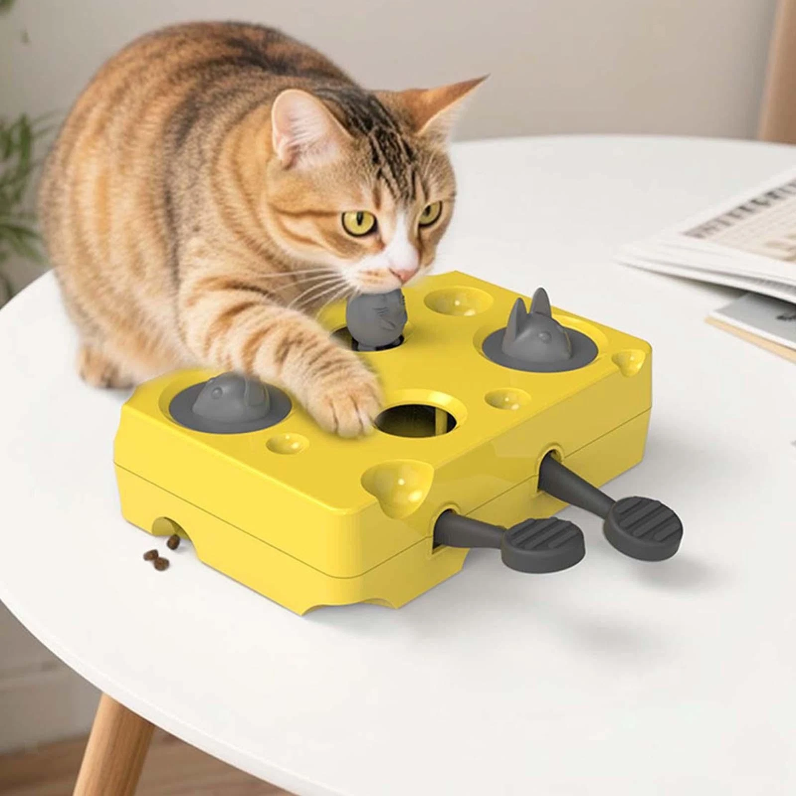 Interactive Treat Puzzle Cat Toy Puzzle Feeder Enrichment Toy Entertainment Slow