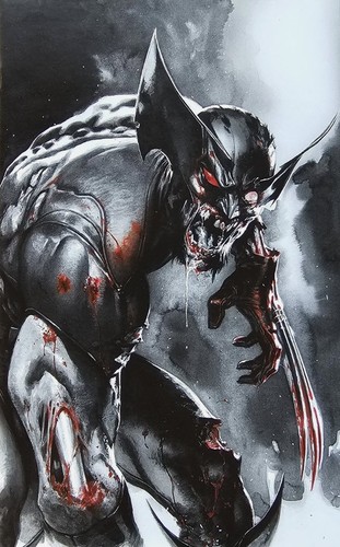MARVEL ZOMBIES BLACK WHITE & BLOOD #1 DELL'OTTO 1:100 VIRGIN WOLVERINE