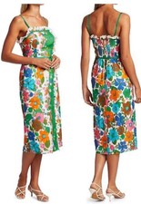 Zimmermann Riders Ruffle Midi Floral Dress Size 1 AU 10 US 6 