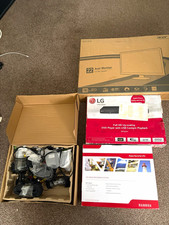 FLOUREON 1080p 4-Channel CCTV DVR System 500GB w/ 2 Cameras BNC I/O Acer monitor