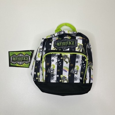 Small Beetlejuice Themed White Black Striped Backpack From Movie Beatlejuice New