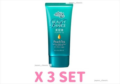 ATRIX BEAUTY CHARGE HAND CREAM PEACH TEA SCENT JAPAN MOISTURIZING 80g X 3 SET