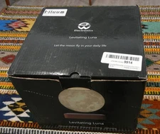 Magnetic Levitating Luna, 3D Printed Moon, Lamp with Brown Base