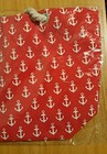 BNIP Cruise Club Heavy Canvas Bag W Rope Handles Red W White Anchors Beach Bag — photo 9