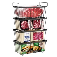 iSPECLE Chest Freezer Organiser - 4 Pack for 198 Litre Deep 4-pack Black 