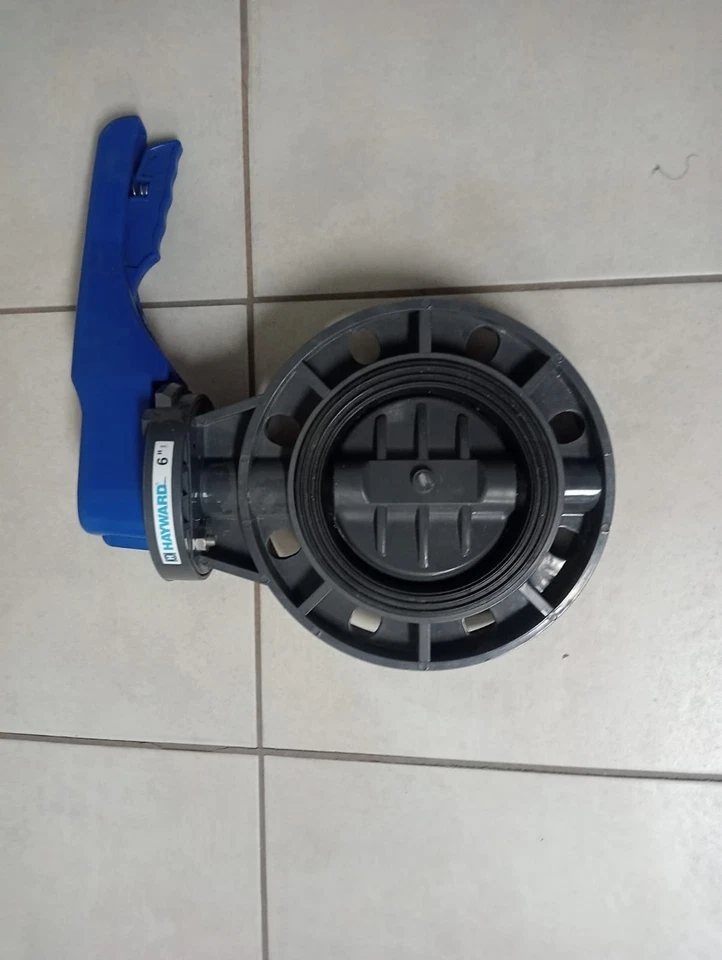 Hayward 6 Inch PVC butterfly valve BYCN Series Lever, EPDM Seal - Image 4 of 4