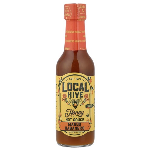 Honey Hot Sauce, Mango Habanero, Medium, 6 oz (172 g)