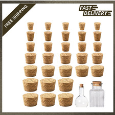 Natural Cork Stoppers for Bottles 30Pcs Assorted Sizes Tapered Seal for Wine