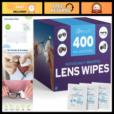 400 Count Lens Wipes - Pre-Moistened, Individually Wrapped, 5x6 Inch - Eyeglasse
