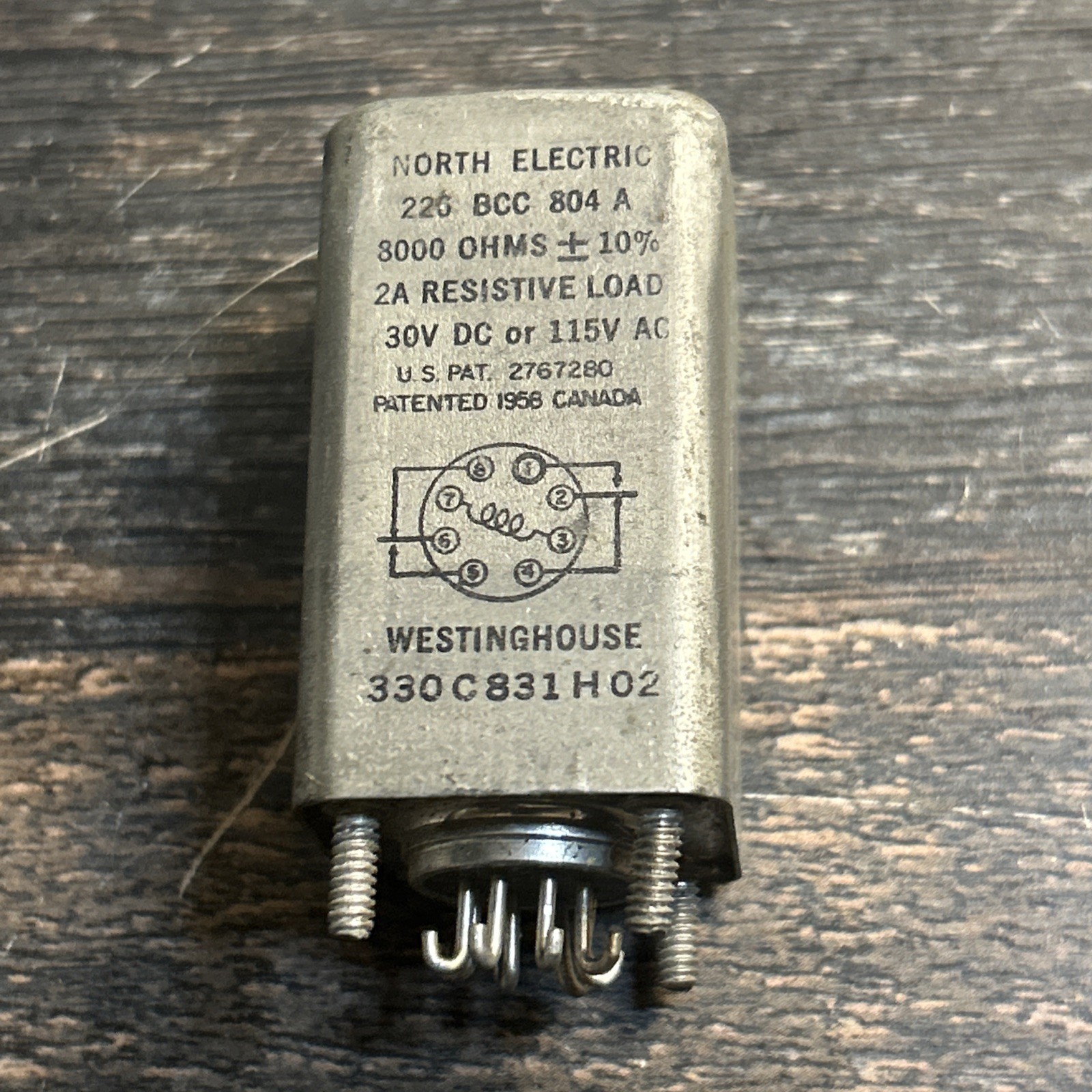 North Electric hermetically sealed electromagnetic relay