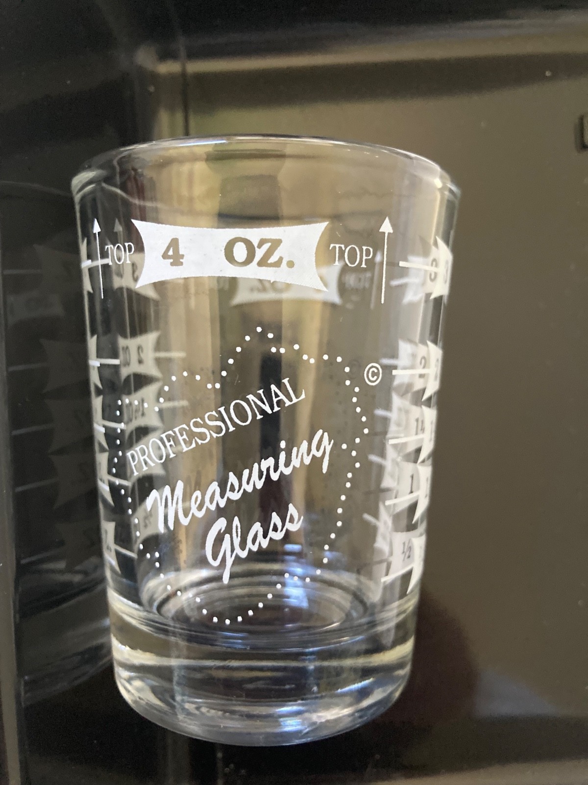 The Professional Measuring Glass Tempered Shot Multi Bar Tool 4 oz. Libbey Glass