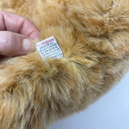 TY Al E. Kat orange Katze Tiger gestreift Plüschtier realistisch Stofftier 1995 - Bild 10 von 11