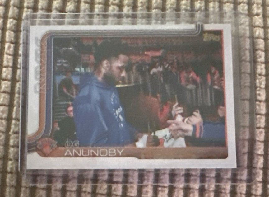 2025-26 Topps Flagship OG Anunoby Golden Mirror Image Variation #15 Knicks