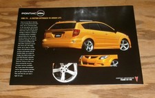 Original 2003 Pontiac Vibe Fx Gt-r Sales Sheet Brochure 03