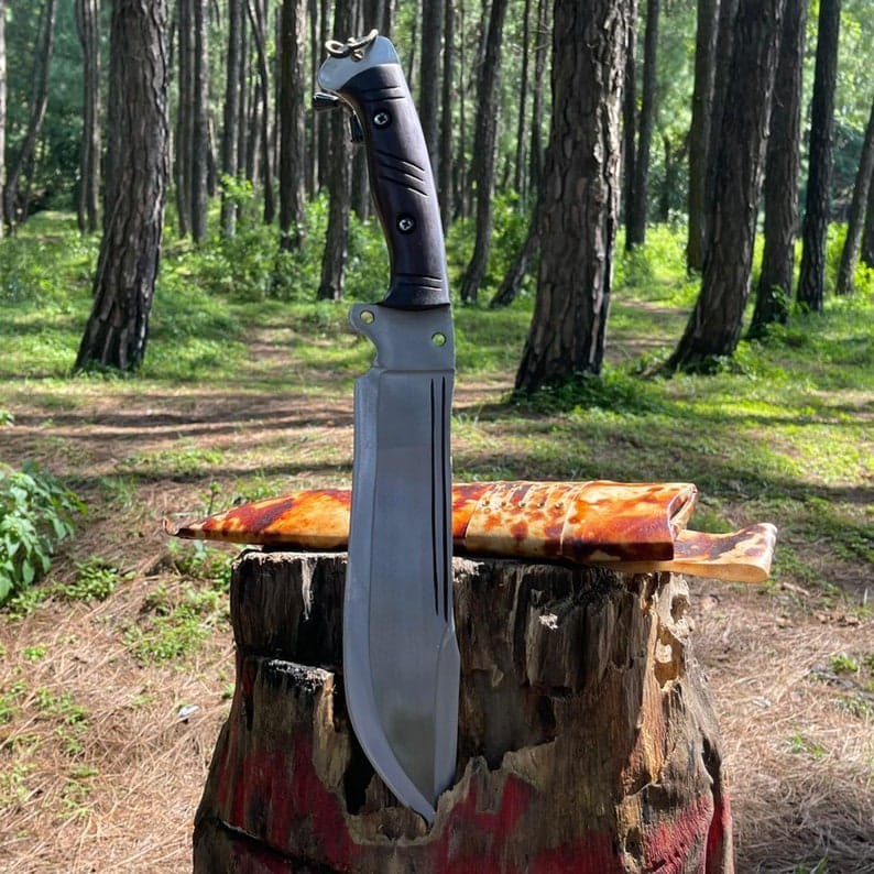 Custom Handmade Carbon Steel Blade Survival Bowie Knife | Hunting Knife Camping