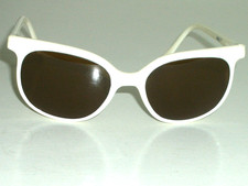 VUARNET Px FRANCE 4002 D DEEP-BROWN TONE CRYSTAL LENS WHITE CATS SUNGLASSES NEW
