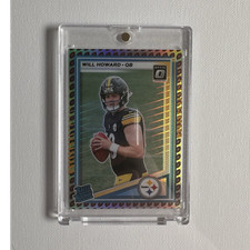Panini 2025 Donruss Optic Will Howard Rated Rookie Football Emoji Variation SSP