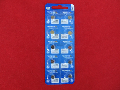 10x Renata 377, AG4/SG4 D377 SR626 SR626SW SR66 V3 Silberoxid Knopfzelle