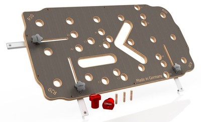 MaKoen MFT Schablone 3.0 Frässchablone 96mm Lochraster 3x6 - Radien - Langlöcher