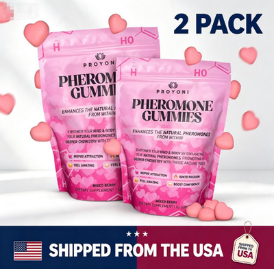 2 pieces  ProYoni Pheromone Gummies -  Enhance Natural Pheromones - 60 Count
