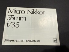 Nikon Micro-Nikkor 55mm f/3.5 Camera Lens Instructions....Free Shipping